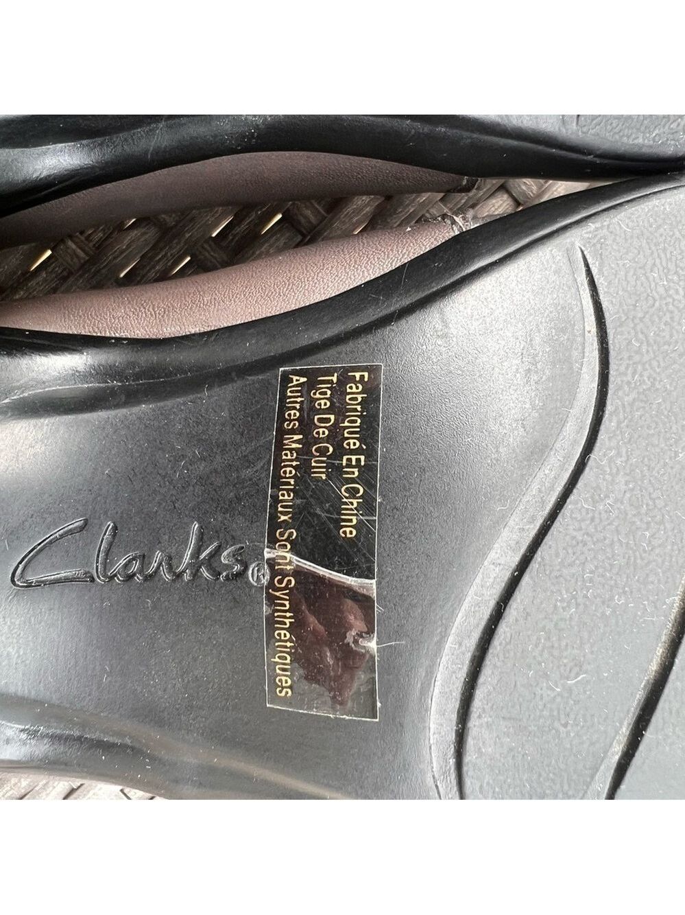 Clark’s Pleated Leather Grey Ankle Booties Block Heel Women’s Size 6.5 - Picture 7 of 9